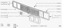 Clips, supports, support pour grille avant Lada 2103, 2106, 2103-8401022