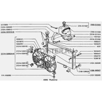 Radiator, engine cooler, Lada Niva 21214 (Engine 1700ccm Ingine), Alu